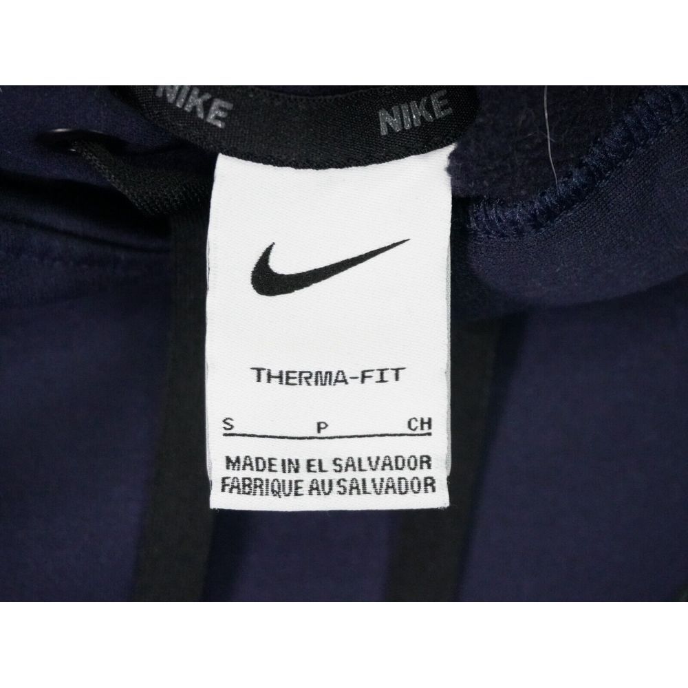 Nike Hoodie Mens Small Blue therma-Fit Long Sleeve Swoosh Arm Pocket Gym Running - Picture 7 of 10